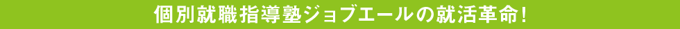 個別の就職指導塾ジョブエールの就活革命